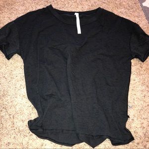 Lululemon black burn out tee